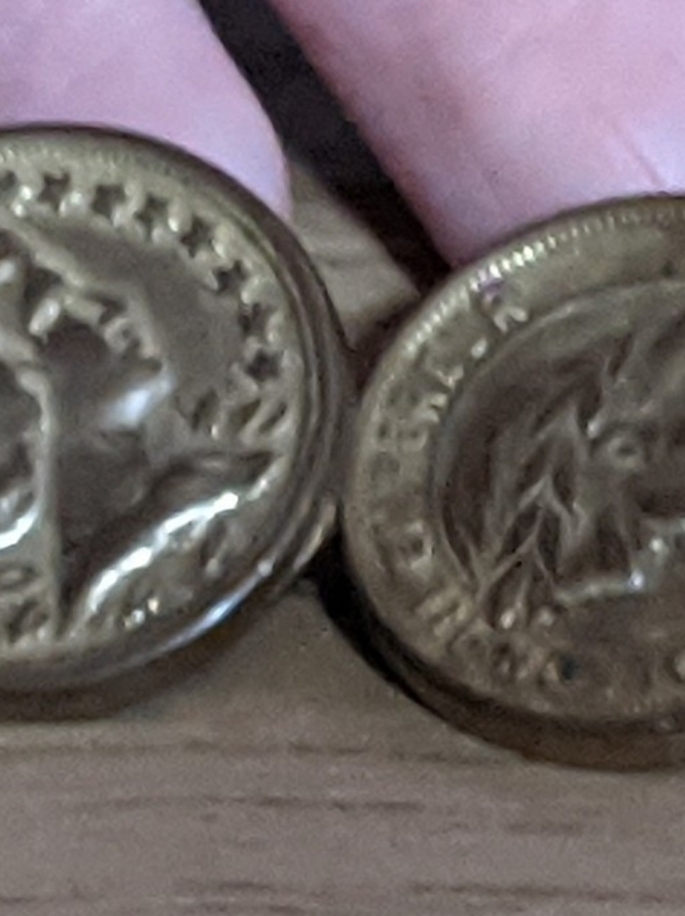 Vintage Sewing Shank Historical Buttons (set of 2)